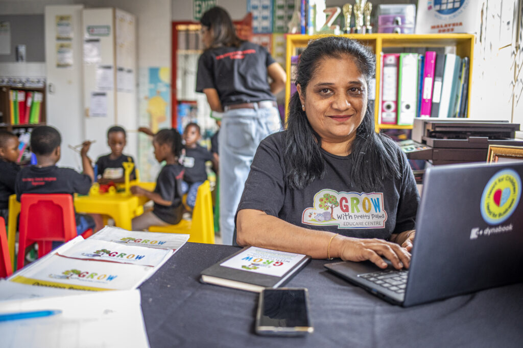 ECD centre owner in classroom